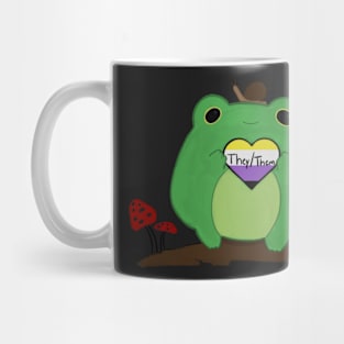 Pronoun Frog They Them Nonbinary Mug